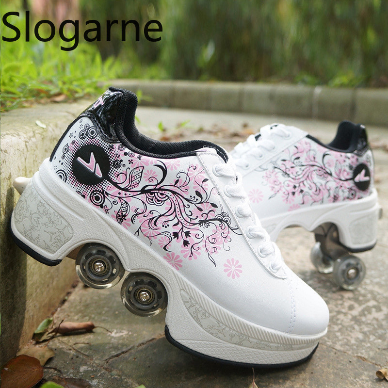 Running Shoes - Sepatu Roda Deformasi 4 Roda Wanita,