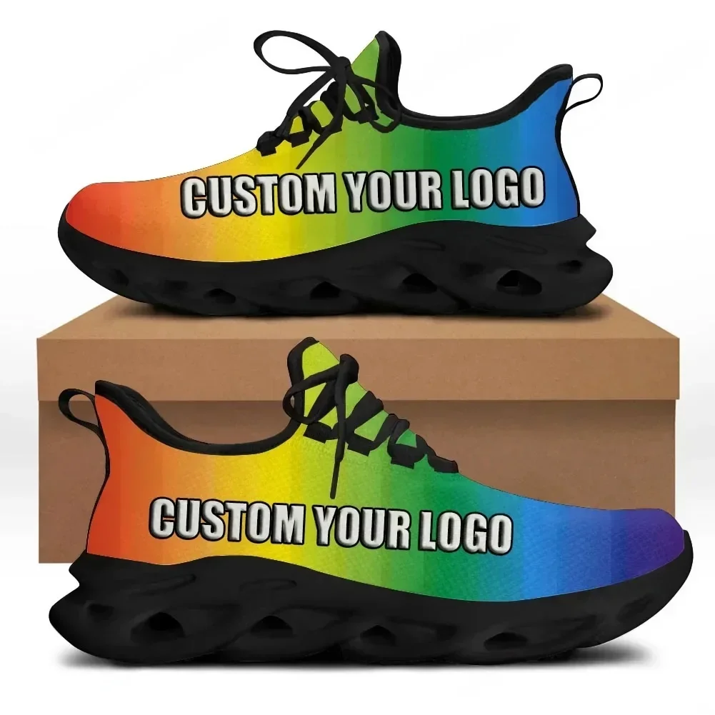 Sepatu Sneakers Kasual Wanita  - Knit Fabric Lace Up Sneakers ulasan dan harga